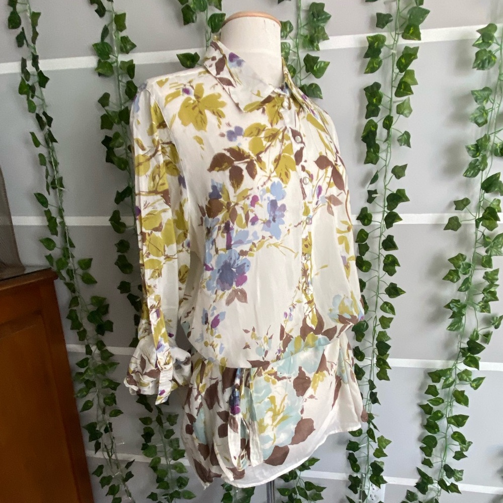Coldwater Creek Multicolor Floral Blouse - Picture 2 of 8